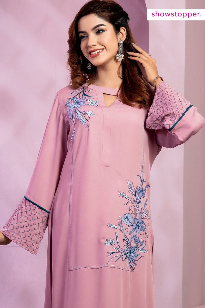 Showstopper Pink Cherry Georgette Kurti Women  0123 000122