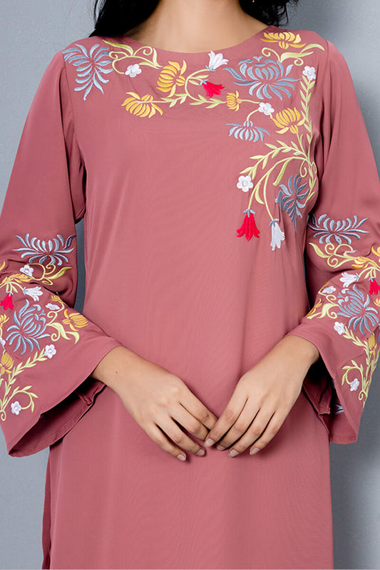 Showstopper Mauve Cherry Georgette Kurti Women M14